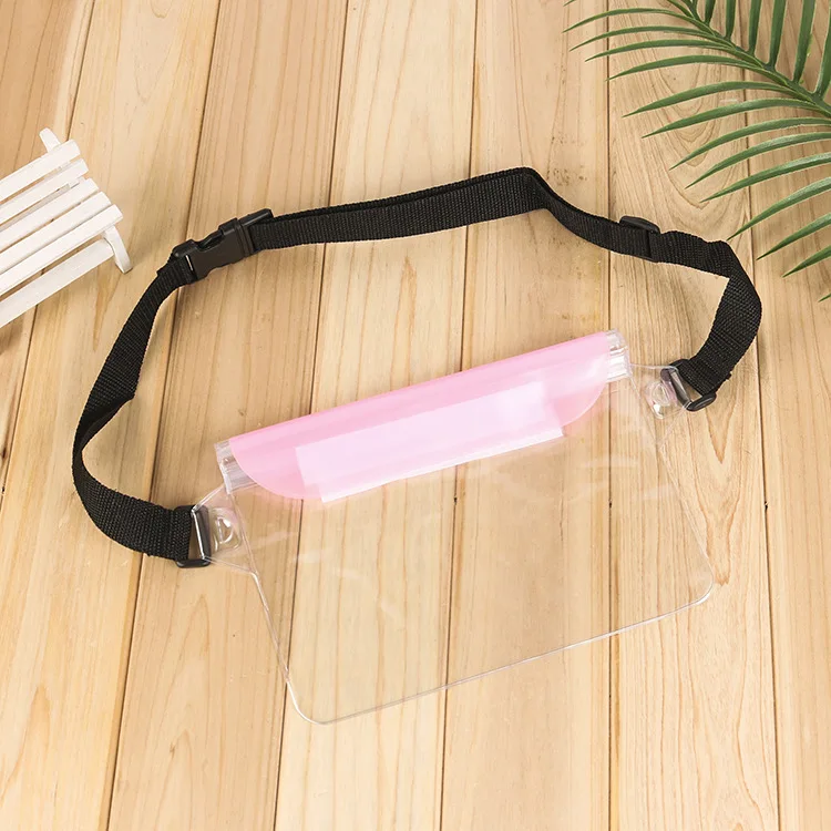 3 Layers Waterproof Sealing Drift Diving Surfing Transparent Swimming Waist Bag Underwater Dry Shoulder Bag For Phone