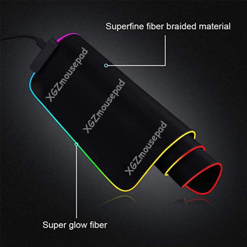 Mairuige аниме RGB игровая Мышь большой Pad светодиодный светящийся USB клавиатура