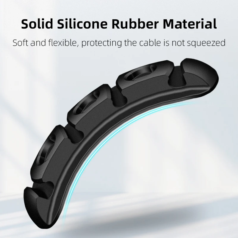 1/2/5pcs Silicone USB Cable Organizer Cable Winder Desktop Tidy Management Clips Cable Holder for Mouse Headphone Wire Organizer