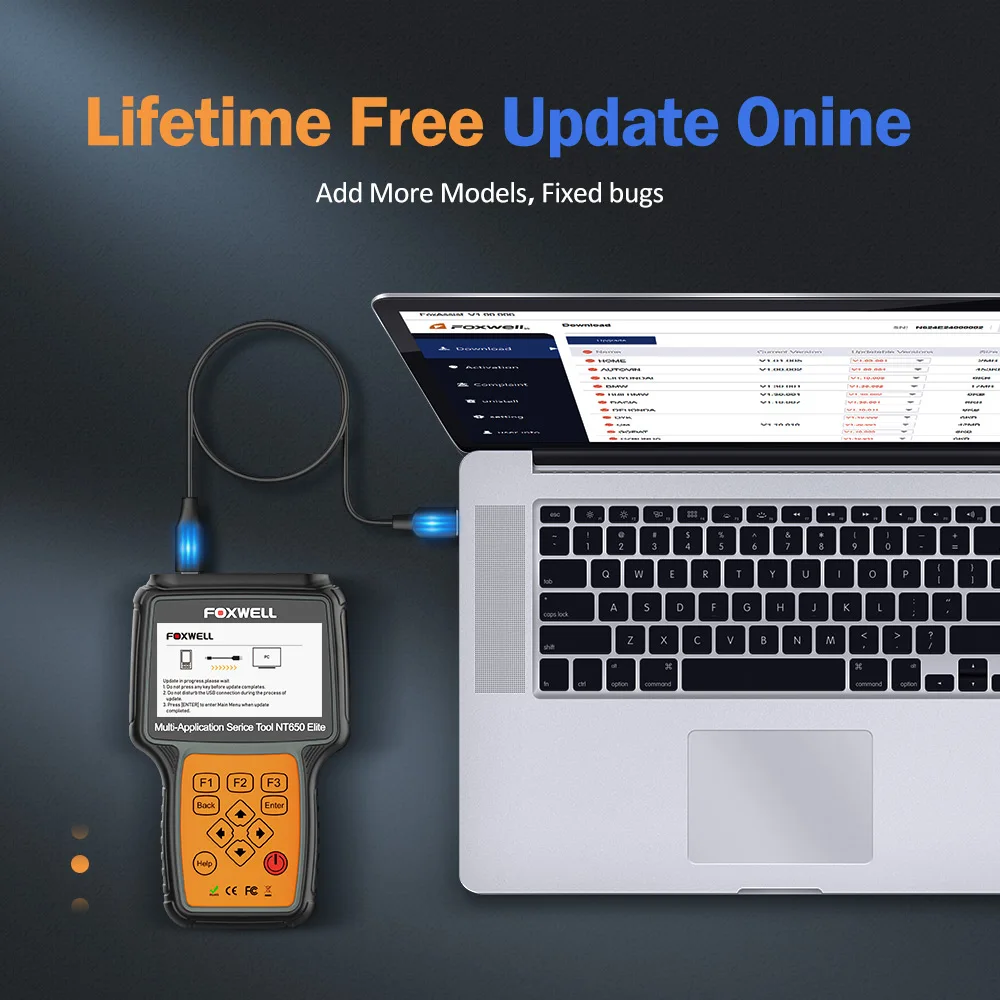 Автомобильный сканер FOXWELL NT650 Elite OBD 2 инструмент для считывания кодов автомобиля