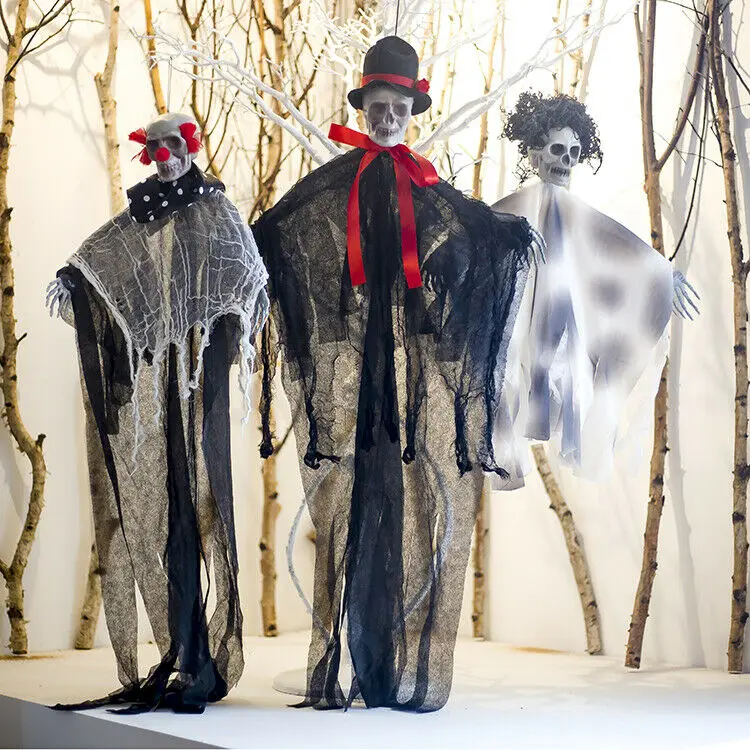 2019 Solid Skeleton Halloween Hanging Ghost with Hand Scary Haunted House Horror Prop Party Decor | Дом и сад