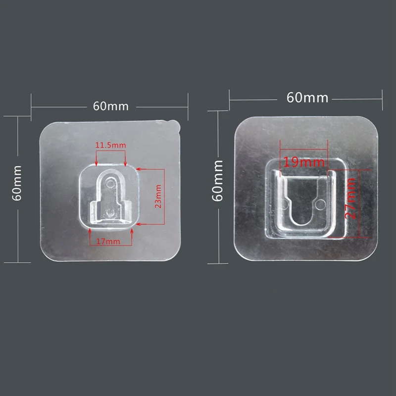 

1Pair Strong Double-sided Adhesive Wall Hooks Powerful Seamless Hook Bathroom Waterproof Paste Wall Hanging Mobile Sticky Buckle