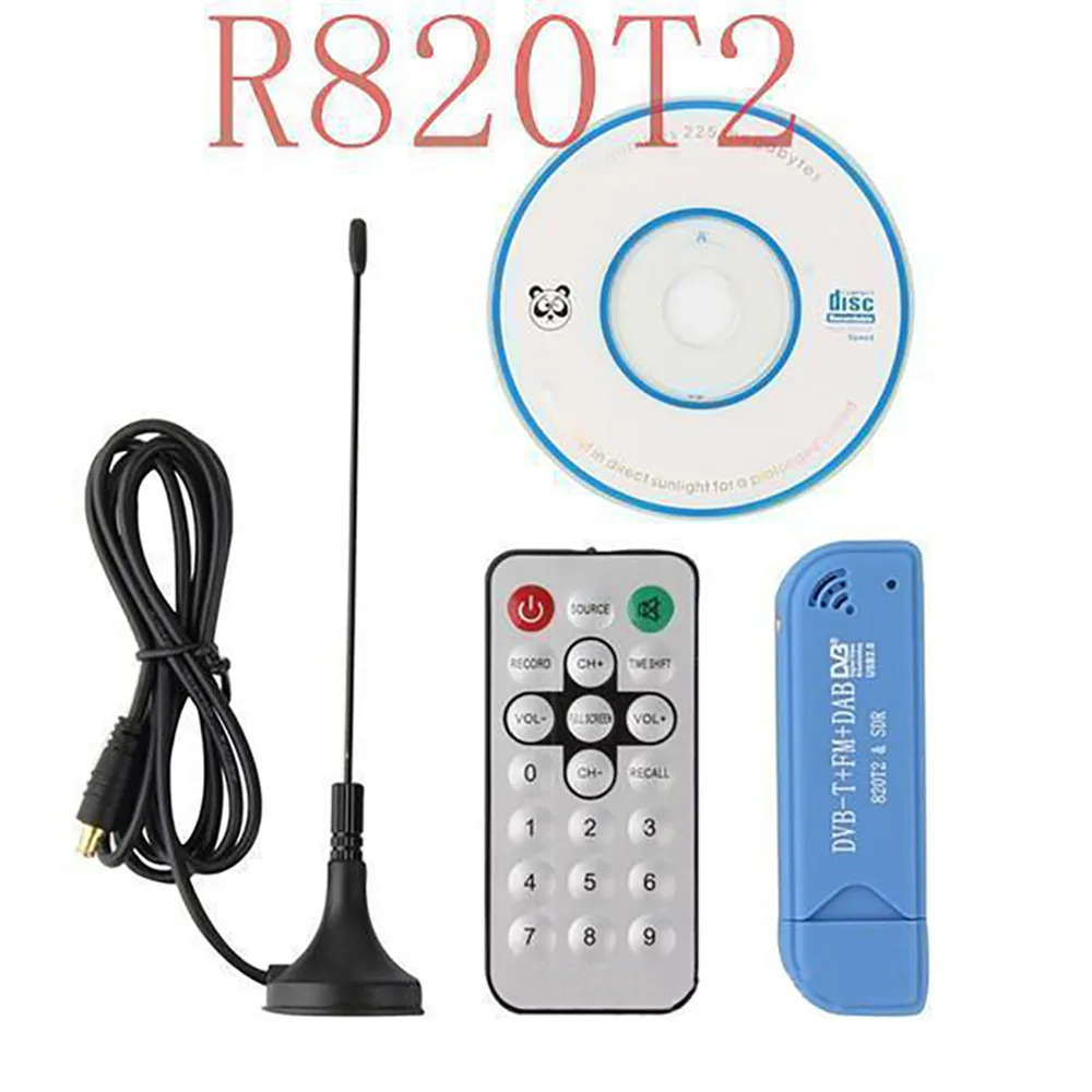 Прочный DVB T + DAB FM RTL2832U R820T2 Поддержка SDR тюнер ресивер Мини Портативный цифровой USB 2