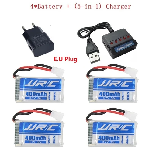 Зарядное устройство Lipo Батарея 3,7 v 400 мА/ч, 30C для JJRC H31/JJRC H43hw Дрон Li-Батарея JJRC H31 Lipo Батарея+(5in1) Кабель зарядного устройства 3/4/5 шт - Цвет: Фиолетовый