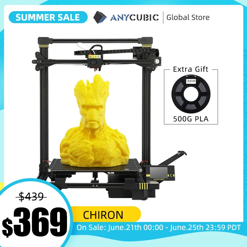 Anycubic 3d принтер чугун Новый 2019 400*400*450 мм большой размер печати FDM Высокоточный