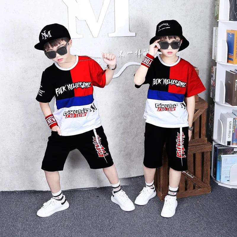 2019 летний комплект одежды для маленьких девочек мальчиков Повседневный