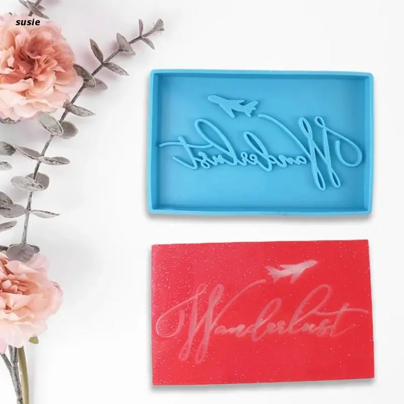 

DIY Boarding Pass Silicone Mold for Resin Epoxy Jewelry Making Homemade Soap Molds Resin Casting Bomb Mold X7YA