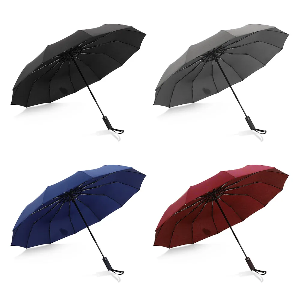 

Strong Wind Resistant 12K Automatic Umbrella Rain Women Windproof 3Folding Long Handle Men Business Outdoor Travel Umbrella