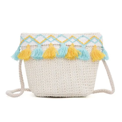 2019 новая зимняя соломенная сумка в этническом стиле с кисточками детская мини