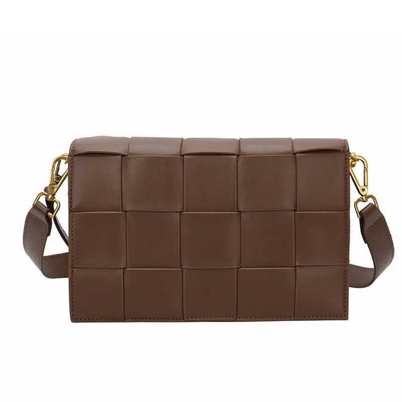 

2021 new style female bag texture designer shoulder bag big plaid ladies PU messenger bag travel leather bag luxury brand bag