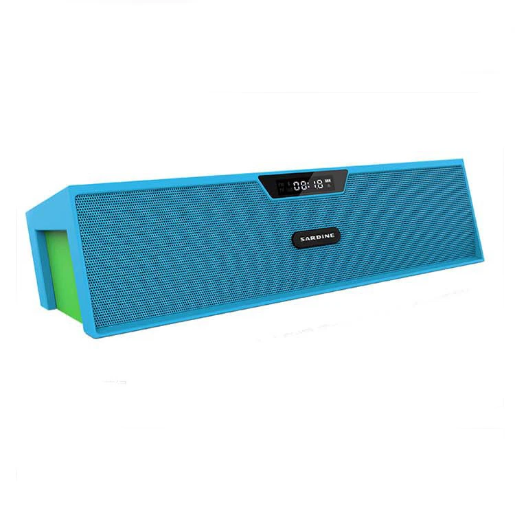 Sardine SDY-019 беспроводной Bluetooth динамик fm-радио 10 Вт портативный стерео сабвуфер Hi-Fi динамик s плеер с sd-картой - Цвет: Blue