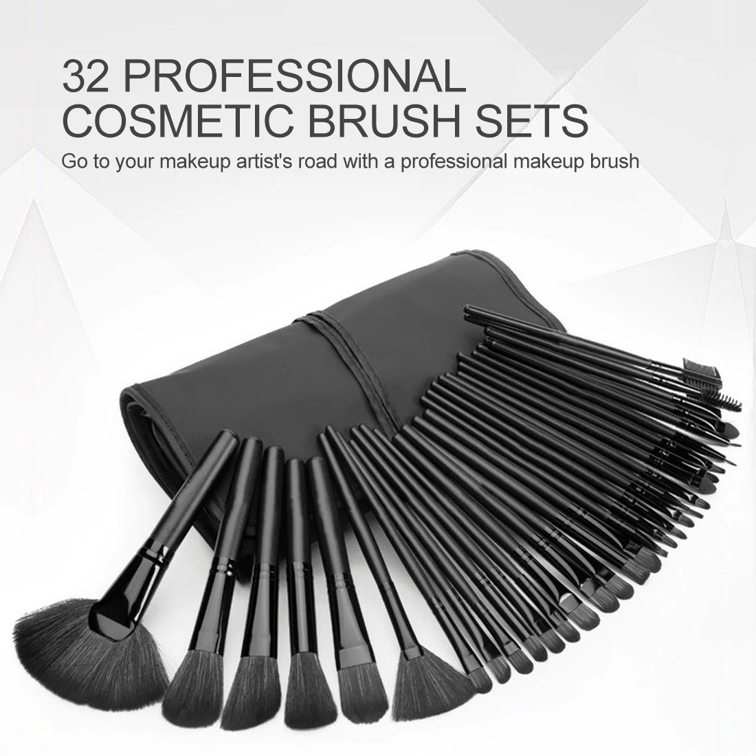 

Makeup Brushes Set 32PCS Foundation Brush Eyeliner Eyebrow Eyeshadow Brush Cosmetics Powder Tools Makeup Brushes Holder Bag