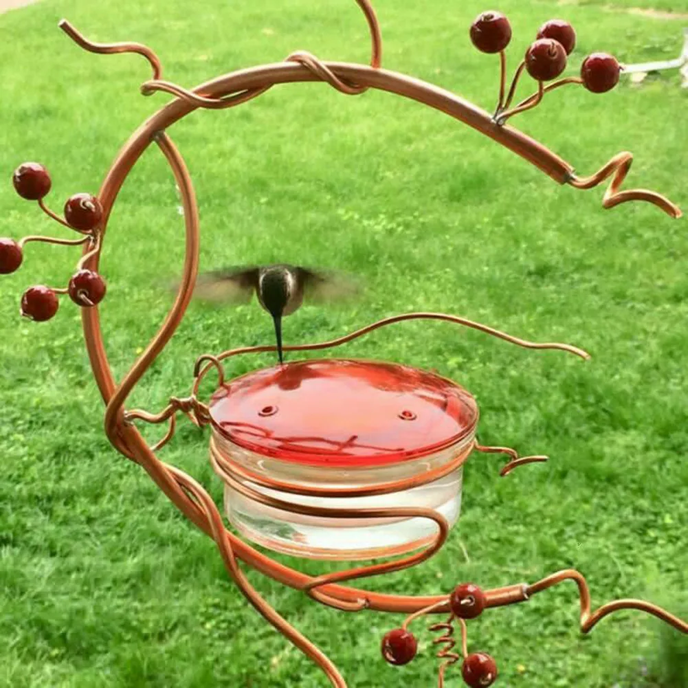 

Feeding Station Feeder Feeder For Hummingbird Garden Hanging Wrought Iron