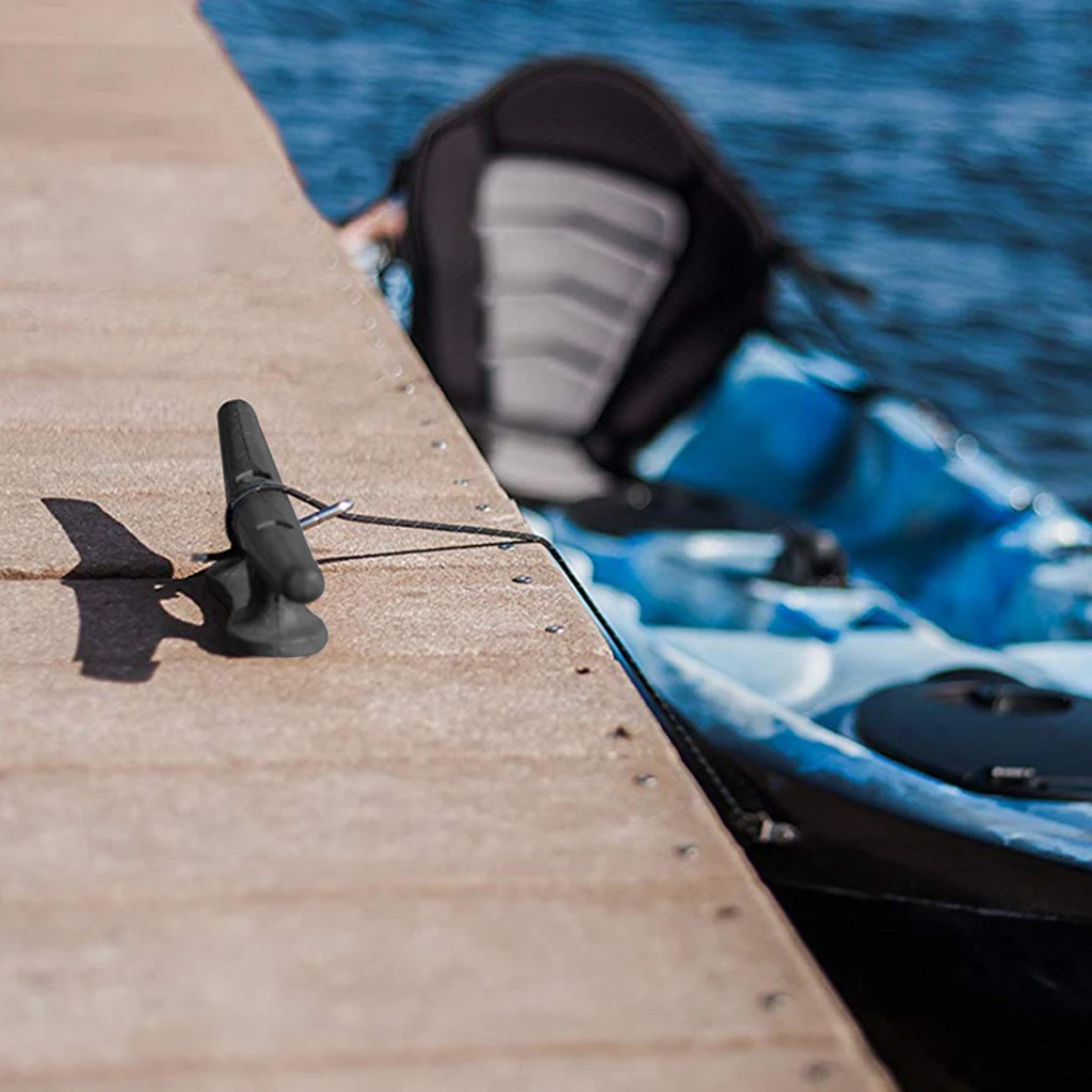 

Rope Cleat For Boat/Marine Black Nylon 200mm Slimline Deck Cleats