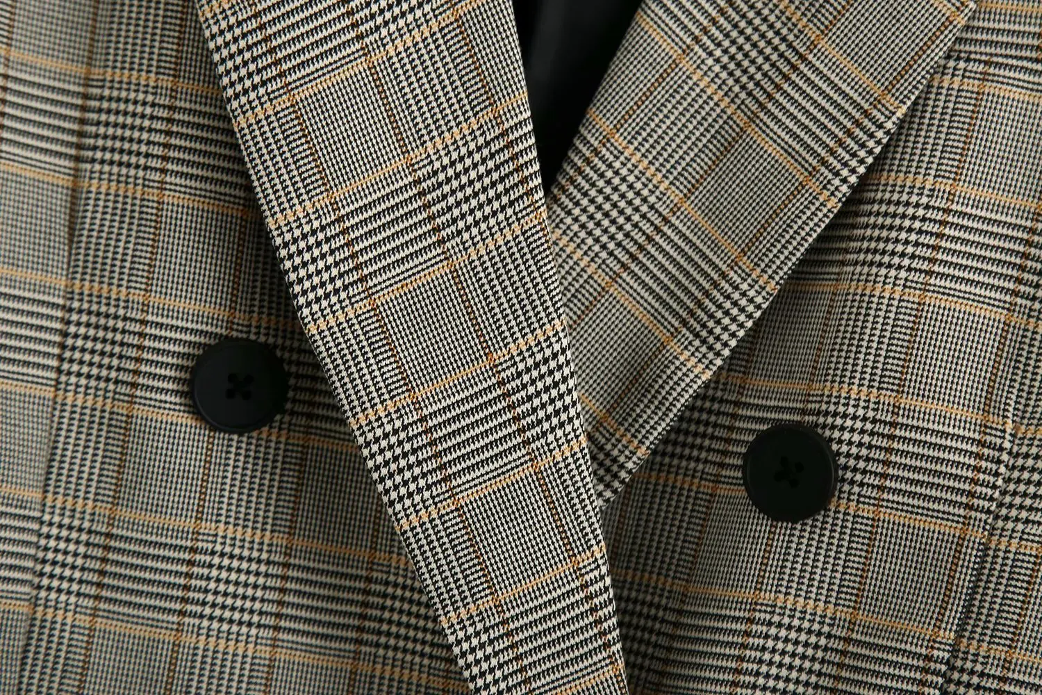 

New Autumn and Winter Women's Business Wear Office Plaid Suit Pants Two-piece Suit Double Breasted Female Jacket Casual Pants