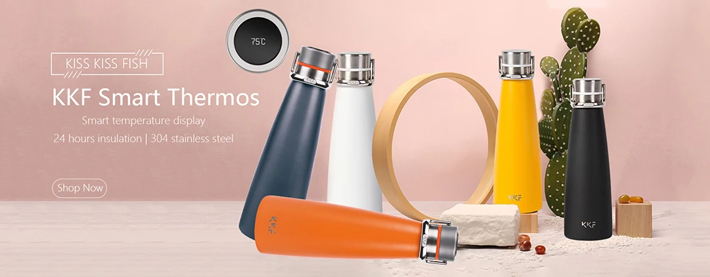 Xiaomi KKF Вакуумная бутылка 24 часа в сутки изоляционная чашка термосы Нержавеющая сталь термос 475 мл кружка для путешествий, Портативный спортивные холодной чашки