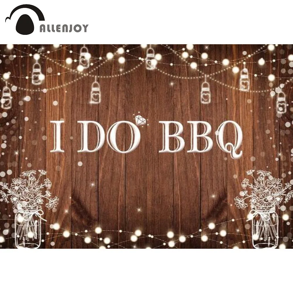 

Allenjoy BBQ тематический фон с изображением деревянной ромбовидной маргаритки, белые блестки, день рождения, вечеринка, детский душ, фон для фот...