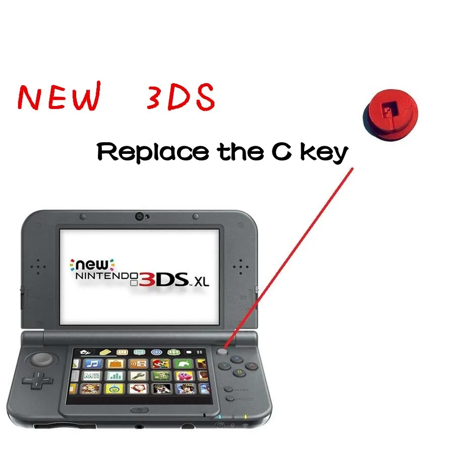 

Replacement For New 2DSXL Right Joystick C stick Circle Pad Button Grip Cap Cover for Nintendo New 3DSXL 3DSLL / New 3DS 2015