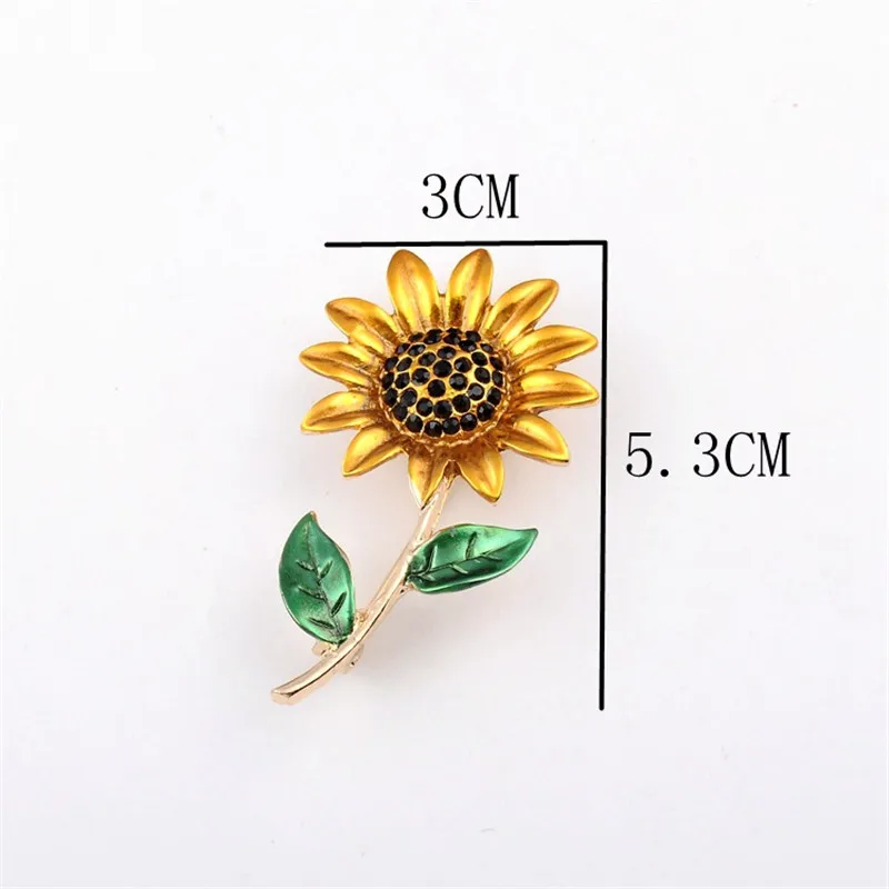 1 шт. винтажные металлические броши в виде подсолнуха | Украшения и аксессуары