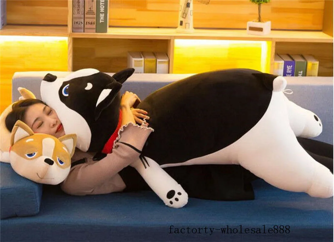 

130cm Husky Shar Pei Dog Siberian Plush Toys Stuffed Animal Doll Pillow Gift Cute Plush Toys for Children