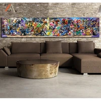 super smash bros video game poster cartoon picture painting on canvas anime art mural for home childrens room decoration