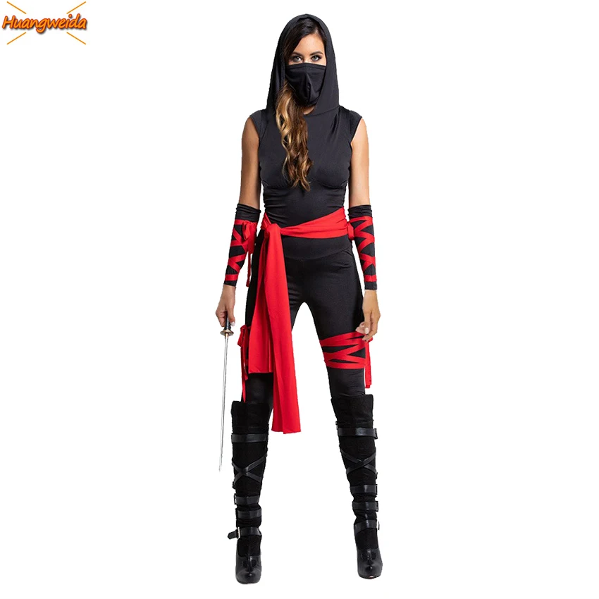 Японские костюмы самурая Косплей ниндзя аниме на Хэллоуин для женщин взрослые