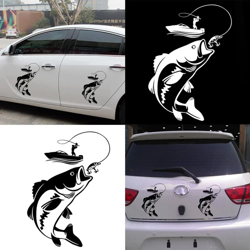 

Car Motorcycle Body Sticker Interesting Fishing Fisherman Hobby Style Decal Vinyl Sticker 12.3*17.1CM Exterior Decoration