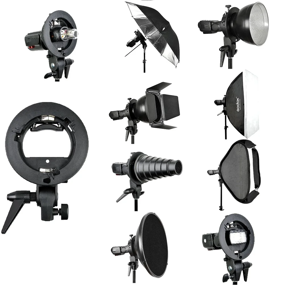 Кронштейн S типа Godox Bowens держатель для вспышки Speedlite софтбокса тарелка красоты