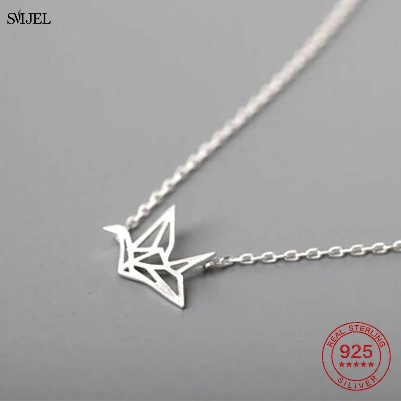 

Ожерелье женское из серебра 925 пробы с подвеской в виде птицы