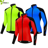 wosawe winter men cycling jackets thermal fleece warm wind coat bicycle sports wear windproof mtb bike windbreaker
