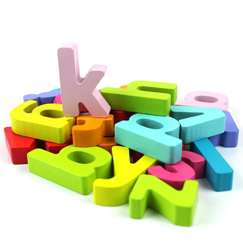 

Kids 3D Alphabet Puzzle Montessori Educational Wooden Toys Letters Number Shape Color Match Puzzle Board Preschool Learning Toys