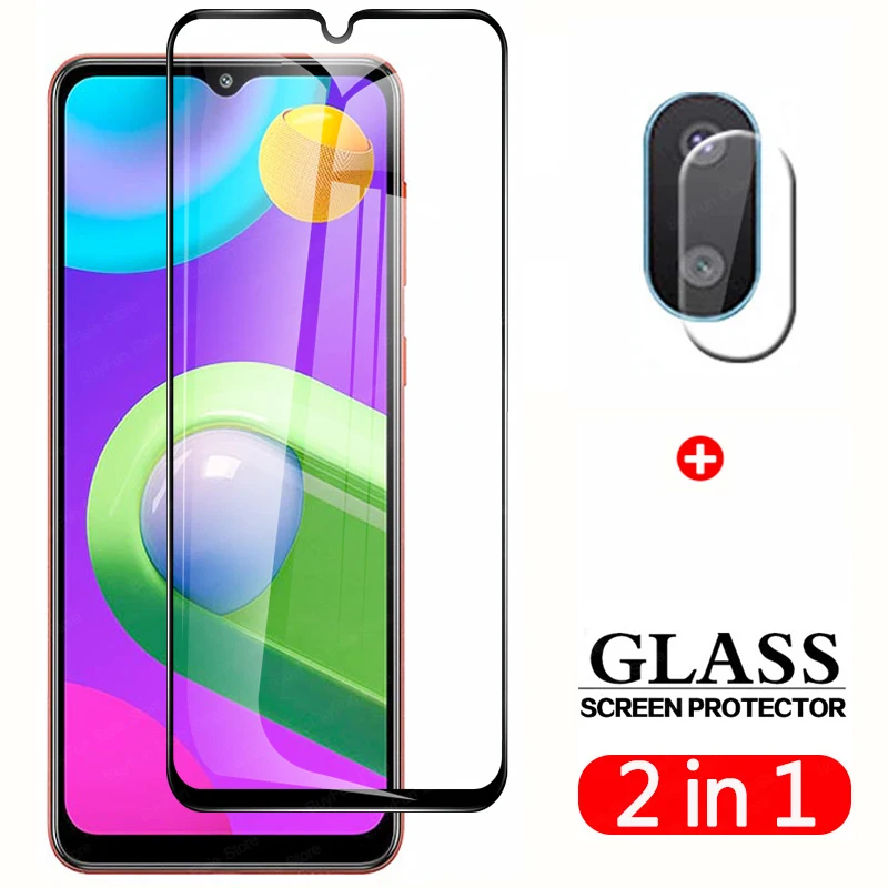 

2 в 1 защита для экрана для Samsung M02 закаленное стекло для Galaxy M022F M022G M 02 защитное стекло пленка для объектива камеры