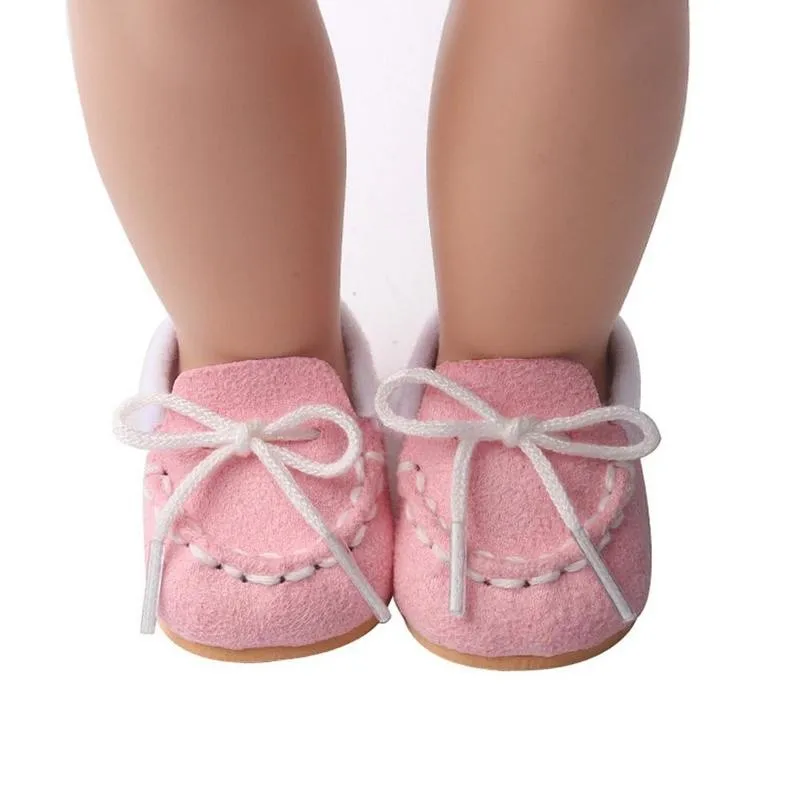 

18-inch Female Doll Accessories Shoes Serrated Edge Inch 18 Shoes Accessories Fit And Dolls Leather 43Cm Dolls X6D8