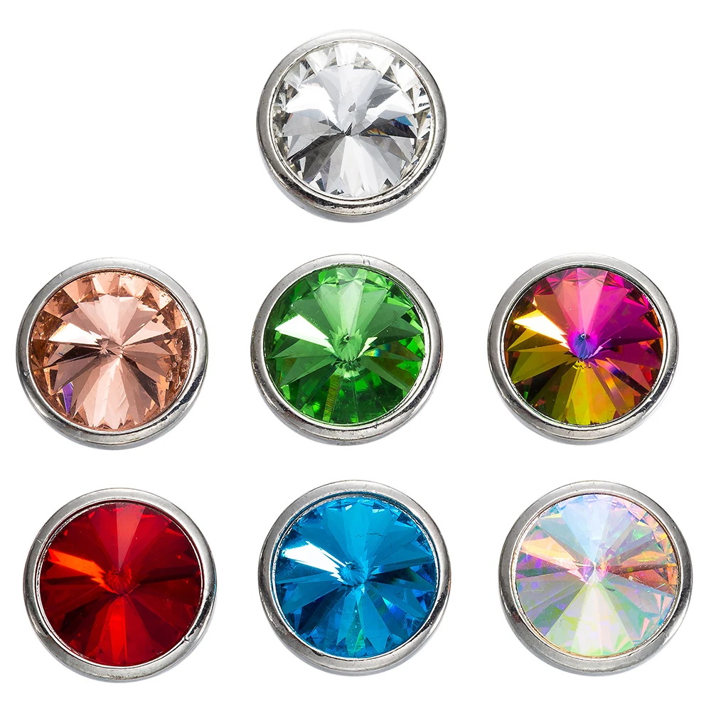 Новый мульти цветной металлический украшение с защелкой 18 мм застёжка бусинка