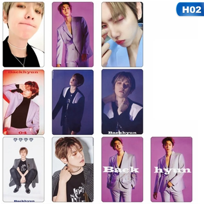 H02 10 шт./компл. альбом KPOP EXO LOVE SHOT самодельная бумага Lomo карта фото плакат в виде карты фотостудии игрушек, для подарка, для фанатов - Цвет: H02