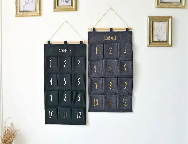 12 карманов из хлопка и льна настенная подвесная сумка для хранения на кухне