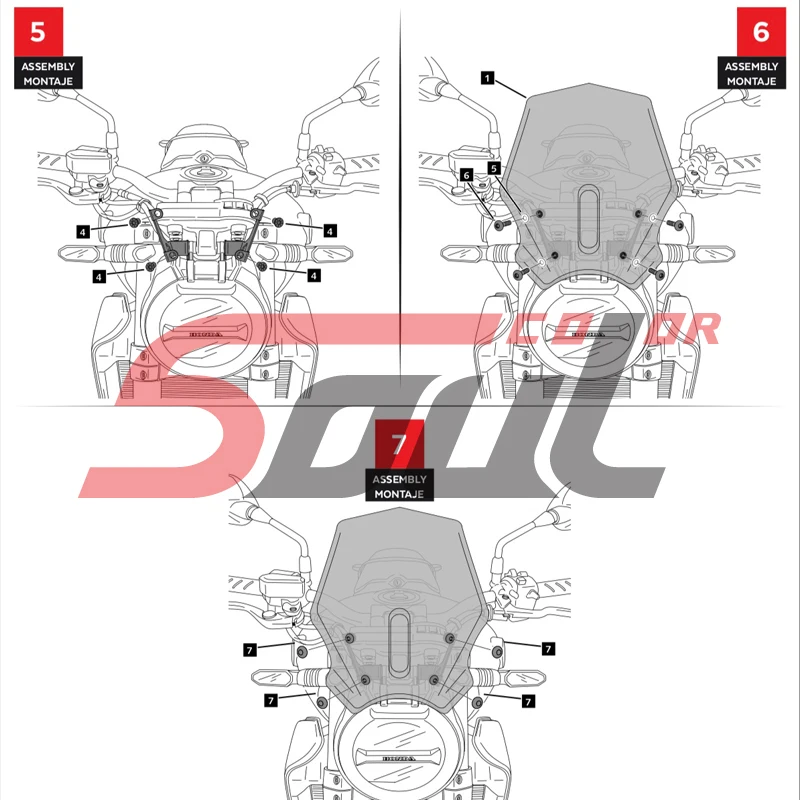 Мотоциклетный спортивный козырек Viser лобовое стекло ветровое Подходит для Honda