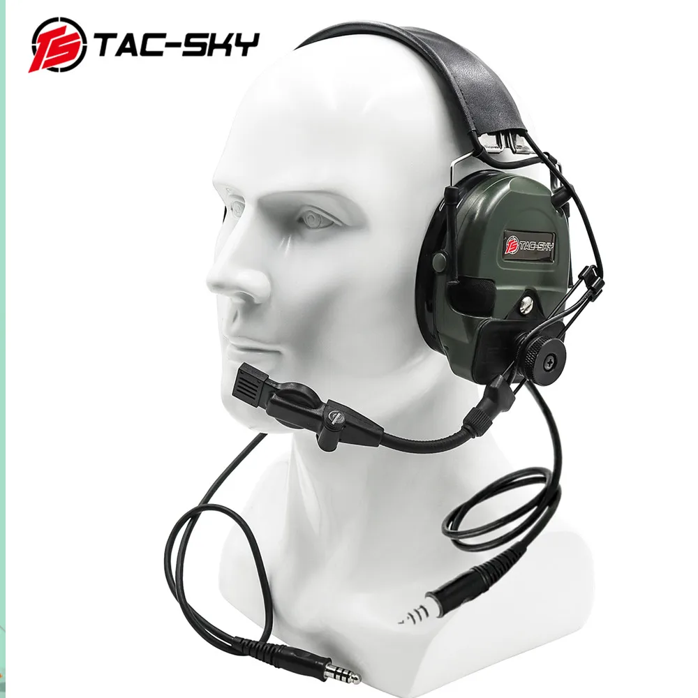 TAC-SKY TCI LIBERATOR 1 dual communication silicone earmuffs noise reduction pickup tactical walkie-talkie headset