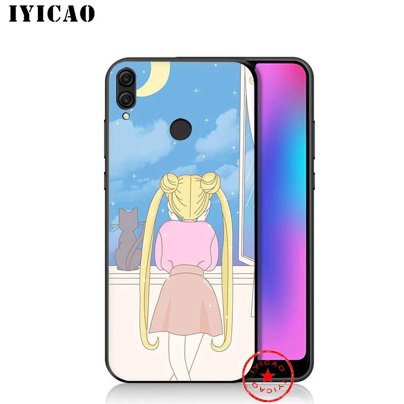 Мягкий чехол IYICAO Sailor Moon Anime для Huawei Honor 20 10 9X 9 8C 8X 8 7X 7C 7A 6A Nova 5i 4 3i 2 2i Lite Pro View Note |