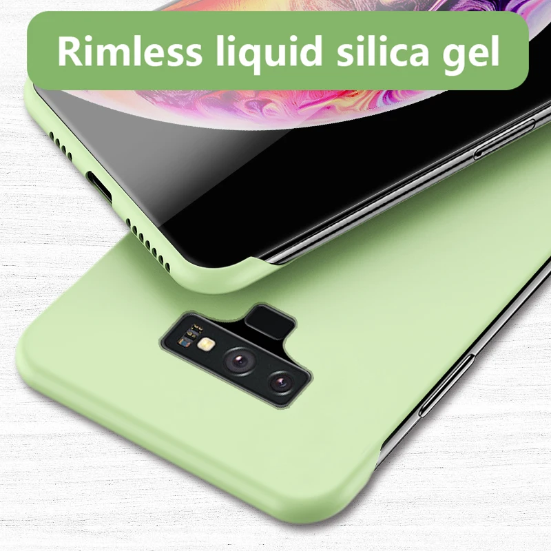 Ультра тонкие роскошные безрамочные Чехлы для samsung Galaxy S9 S10 Plus Note 10 9 S9 S10 Plus, жесткие Матовые чехлы без рамки, бампер
