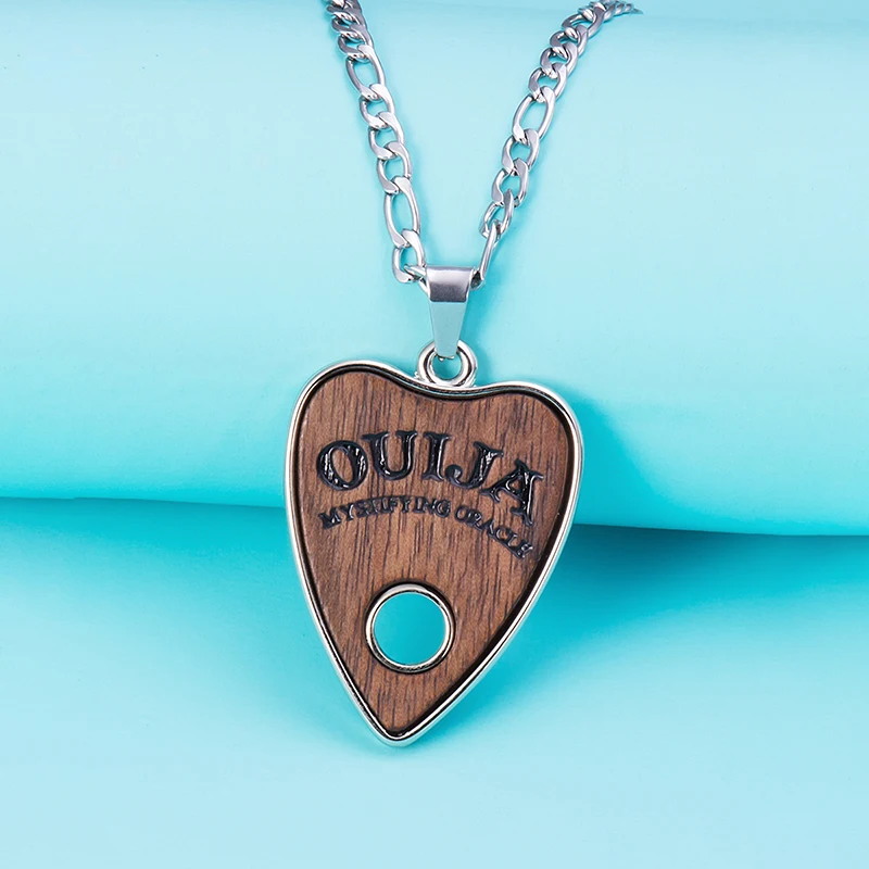 1 шт. ожерелье с подвеской в форме сердца Ouija доска деревянный чокер Панк цепь для