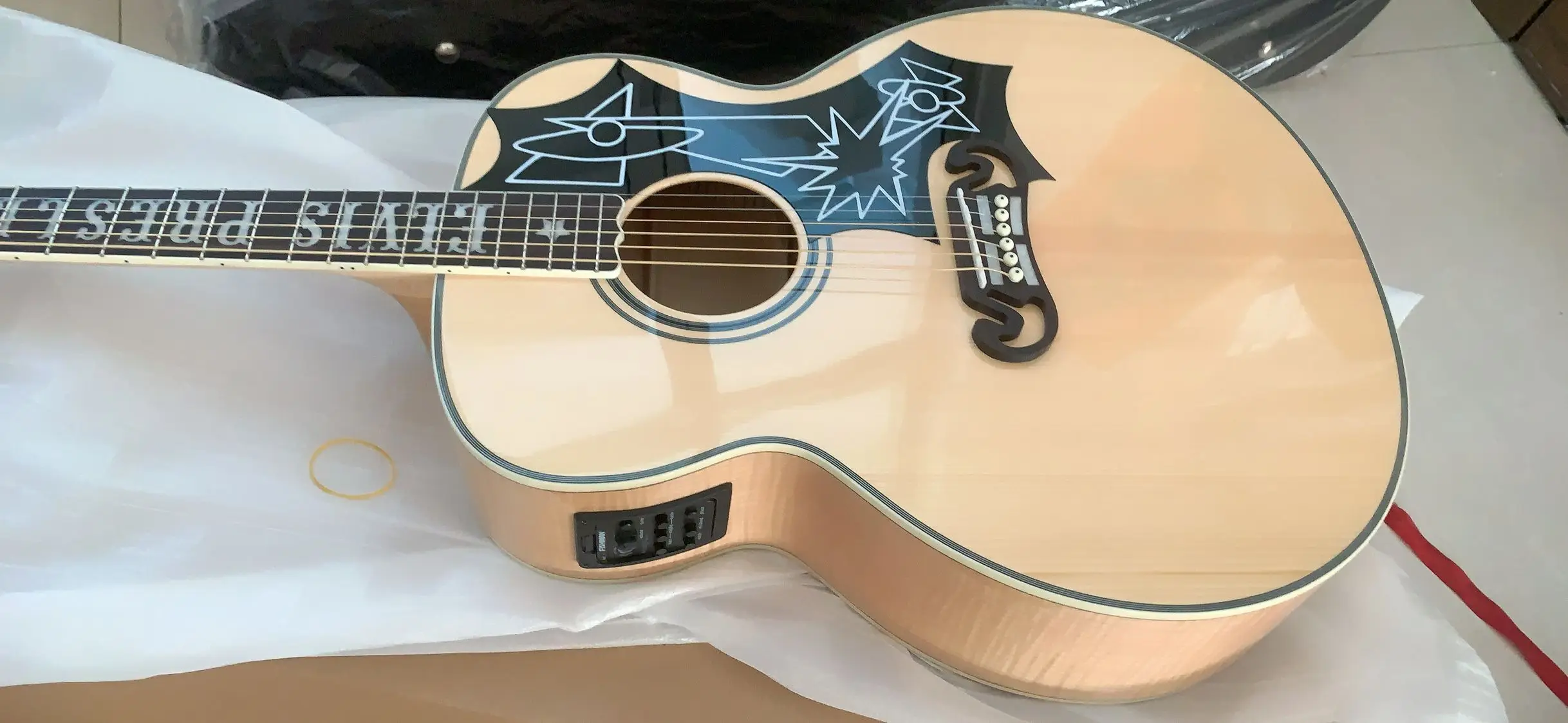 В наличии Китай Гитары Заводская Новый J200 естественный цвет акустической гитары