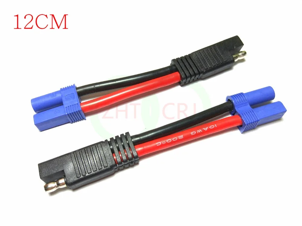 

10 шт. мягкий силиконовый кабель 10AWG 12 см EC5 мама к SAE Power автомобильный коннектор продажа