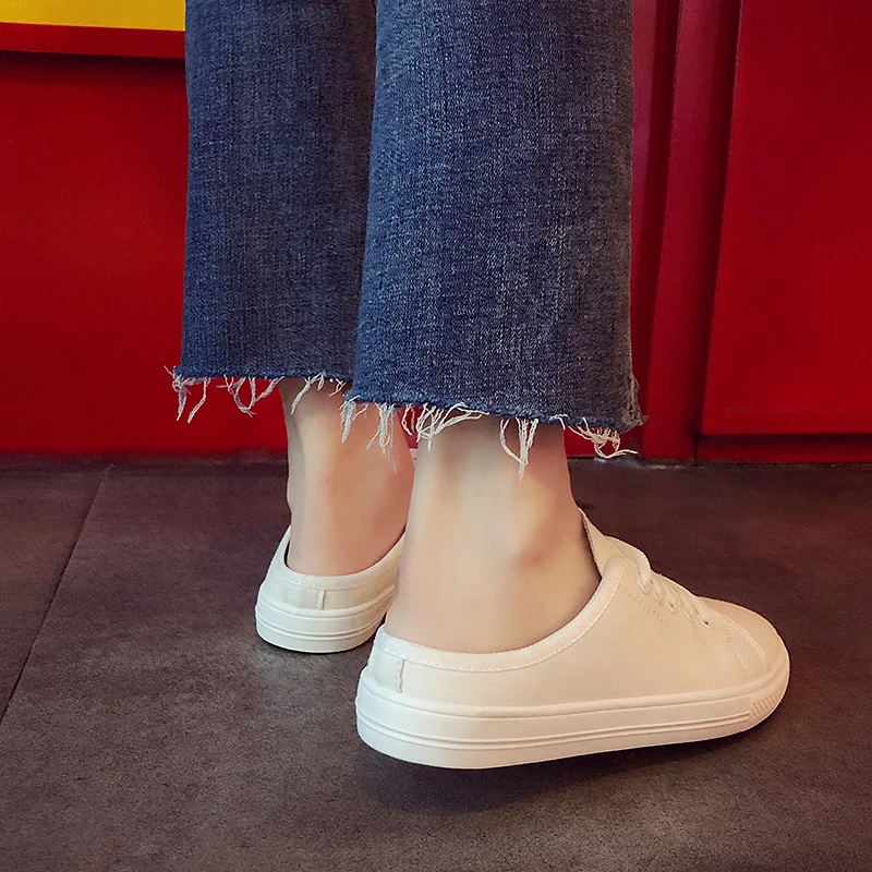 Повседневная парусиновая обувь для женщин Новинка 2020 года модные однотонные