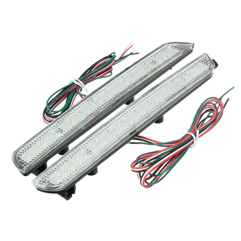 2x 24LED Rear Bumper Reflectors Tail Brake Stop Running Turning Light For Mazda 3 04-09 Parking Warning Night Driving Fog Lamp | Автомобили