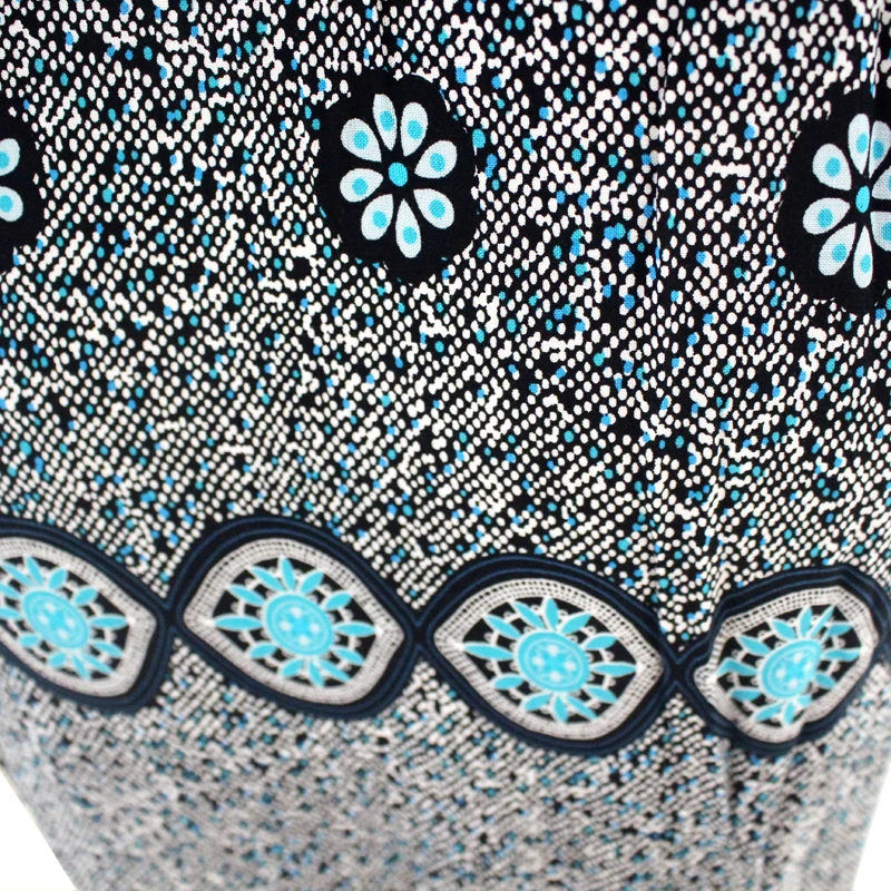 Женское платье макси с цветочным принтом в этническом стиле длинным рукавом