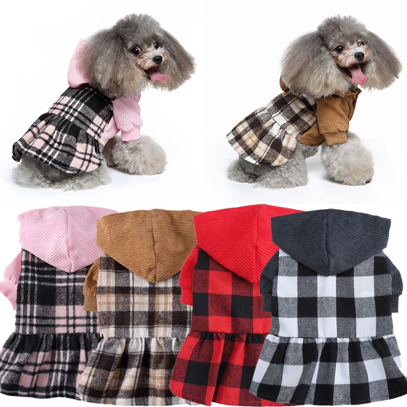 

Sweet Soft Warm Fleece Pet Skirts Casual Universal Cute Dog Plaid Skirts Skin-friendly Comfortable Popular Pet Supplies