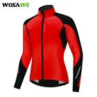 Теплая Флисовая велосипедная куртка WOSAWE, удобная, непромокаемая, с защитой от ветра и влаги, для езды на велосипеде, для зимы