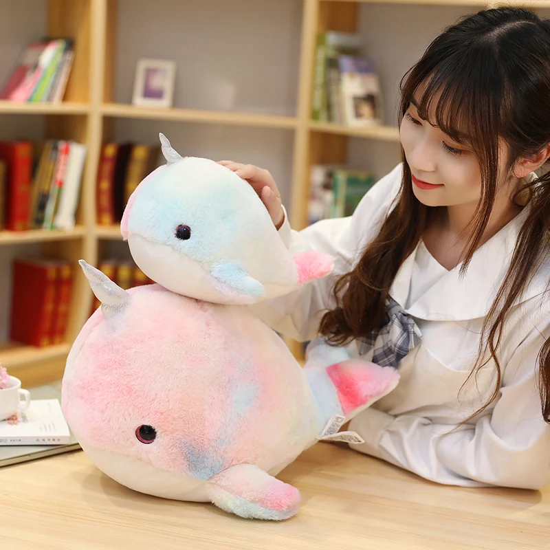 1 шт. кукла Кит единорога плюшевая игрушка Акула в виде мультяшного Кита подушка