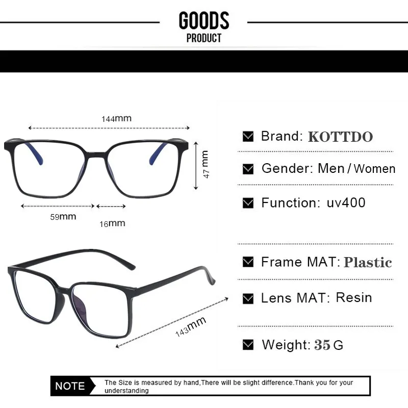 

Anti Blue Light Glasses Women Blocking Filter Reduces Eyewear Strain Clear Gaming Computer Glasses Men Improve Comfort